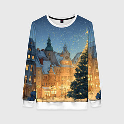 Женский свитшот Новый год в старом городе