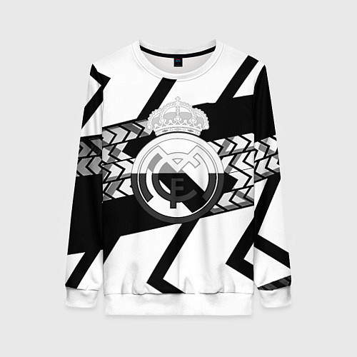 Женский свитшот Реал Мадрид краски полосы / 3D-Белый – фото 1