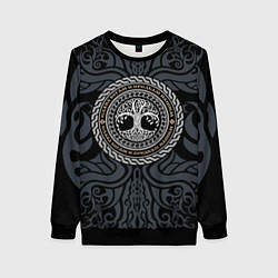 Женский свитшот Древо жизни в орнаменте - слава богам и предкам