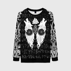 Женский свитшот Волки воины с символикой