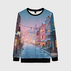 Женский свитшот Новогодняя улица