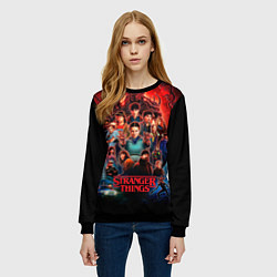 Свитшот женский Все герои Загадочные события финал, цвет: 3D-черный — фото 2
