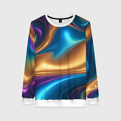 Женский свитшот Сплавы разноцветные / 3D-Белый – фото 1