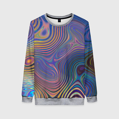 Женский свитшот Абстрактная рябь / 3D-Меланж – фото 1