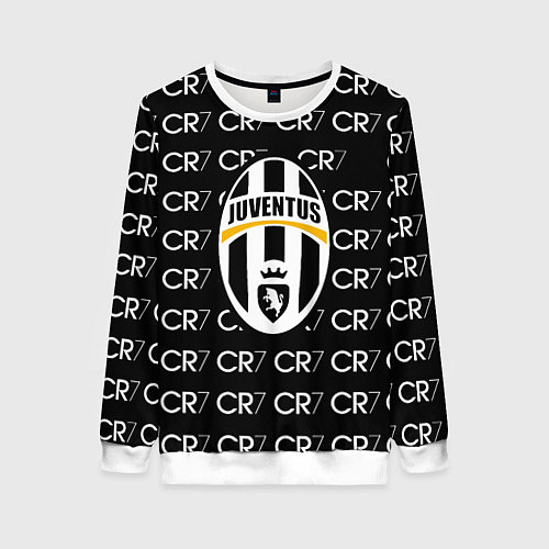Женский свитшот Juventus sport pattern / 3D-Белый – фото 1