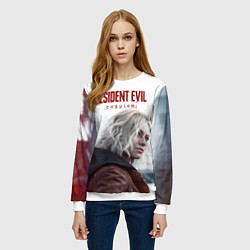 Свитшот женский Грейс Эшкрофт Resident evil requiem, цвет: 3D-белый — фото 2