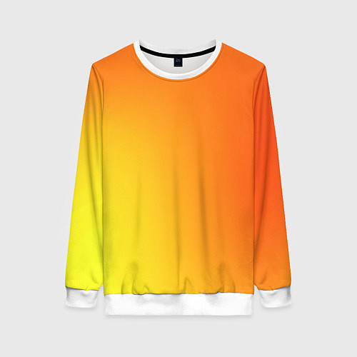 Женский свитшот Color orange red / 3D-Белый – фото 1