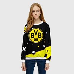 Свитшот женский Borussia геометрия текстура, цвет: 3D-белый — фото 2