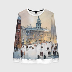 Женский свитшот Снежный зимний Питер