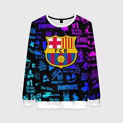 Женский свитшот Barcelona x fortnite neon