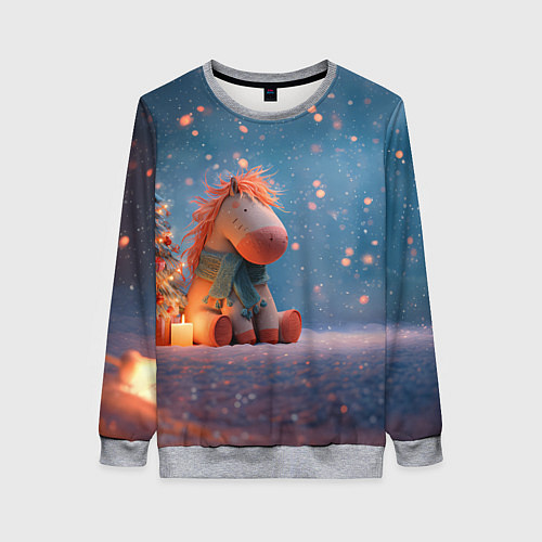 Женский свитшот Игрушечная лошадка 2026 / 3D-Меланж – фото 1
