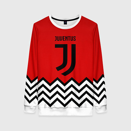 Женский свитшот Ювентус полосы спорт / 3D-Белый – фото 1