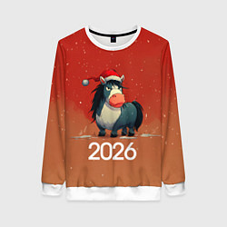 Женский свитшот Новый год - лошадка 2026