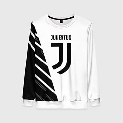 Женский свитшот Ювентус полосы геометрия текстура