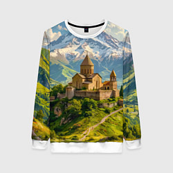 Женский свитшот Храм у подножия вечных вершин