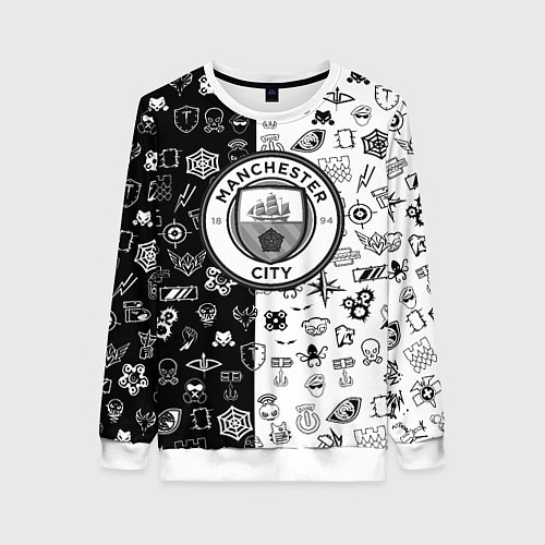 Женский свитшот Манчестер сити ачивки / 3D-Белый – фото 1