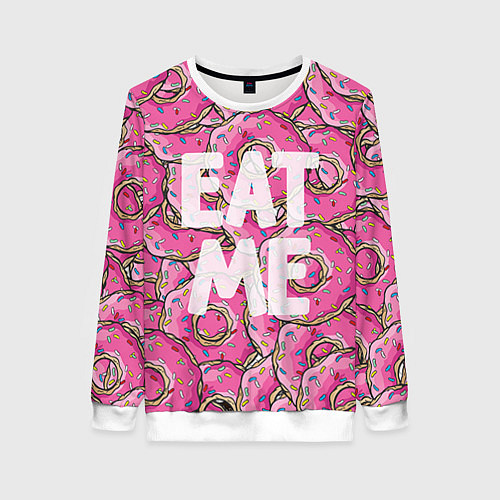 Женский свитшот Eat me, Homer / 3D-Белый – фото 1