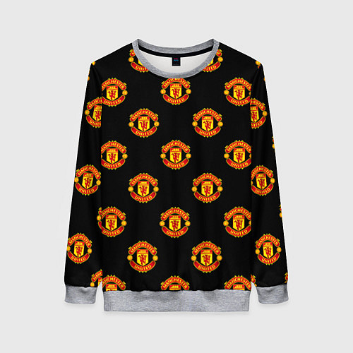 Женский свитшот Manchester United Pattern / 3D-Меланж – фото 1