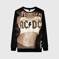 Свитшот женский AC/DC Girl, цвет: 3D-черный