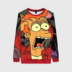 Свитшот женский Frai Horrified, цвет: 3D-красный