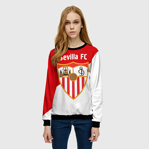 Женский свитшот Sevilla FC / 3D-Черный – фото 3