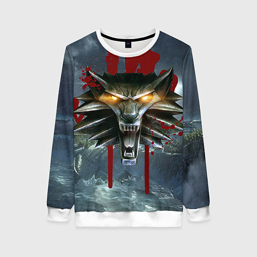 Женский свитшот Амулет Ведьмака / 3D-Белый – фото 1