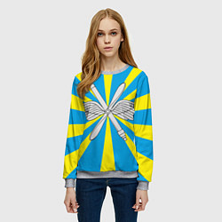 Свитшот женский Флаг ВВС, цвет: 3D-меланж — фото 2