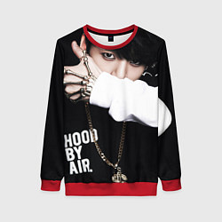 Свитшот женский BTS: Hood by air, цвет: 3D-красный