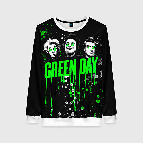 Женский свитшот Green Day: Acid Colour / 3D-Белый – фото 1