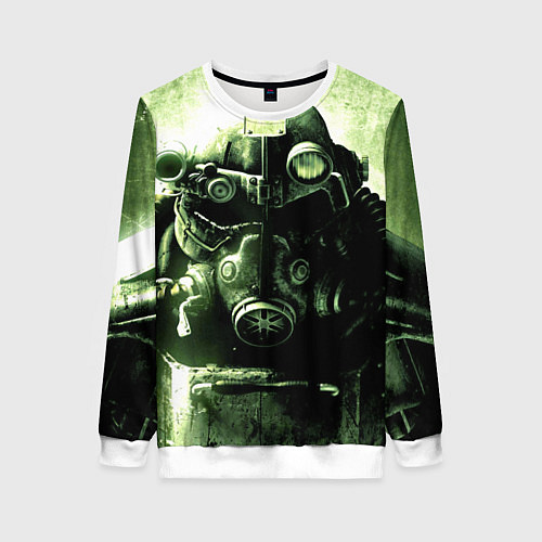 Женский свитшот Fallout Robot / 3D-Белый – фото 1