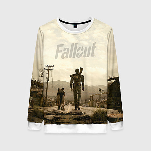 Женский свитшот Fallout City / 3D-Белый – фото 1