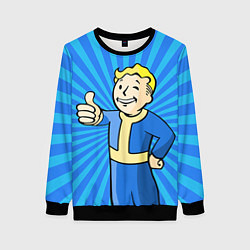 Свитшот женский Fallout Blue, цвет: 3D-черный