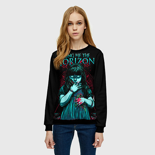 Женский свитшот BMTH: Zombie Girl / 3D-Черный – фото 3