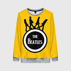 Свитшот женский The Beatles: Yellow Vinyl, цвет: 3D-меланж