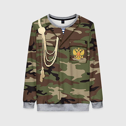 Женский свитшот Униформа дембеля / 3D-Меланж – фото 1