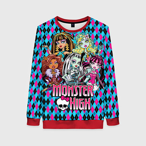 Женский свитшот Monster High / 3D-Красный – фото 1