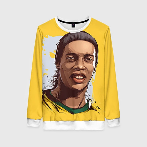 Женский свитшот Ronaldinho Art / 3D-Белый – фото 1