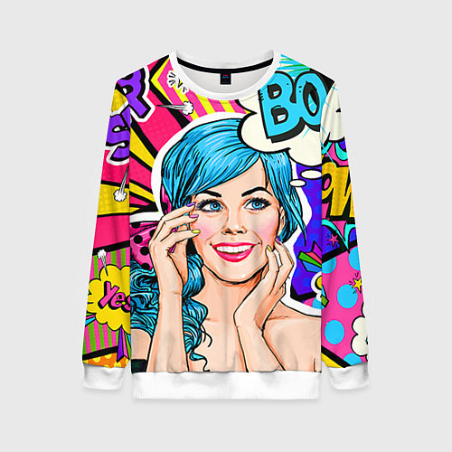 Женский свитшот Pop art / 3D-Белый – фото 1