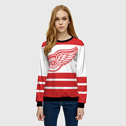 Свитшот женский Detroit Red Wings, цвет: 3D-черный — фото 2