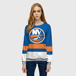 Свитшот женский New York Islanders, цвет: 3D-меланж — фото 2
