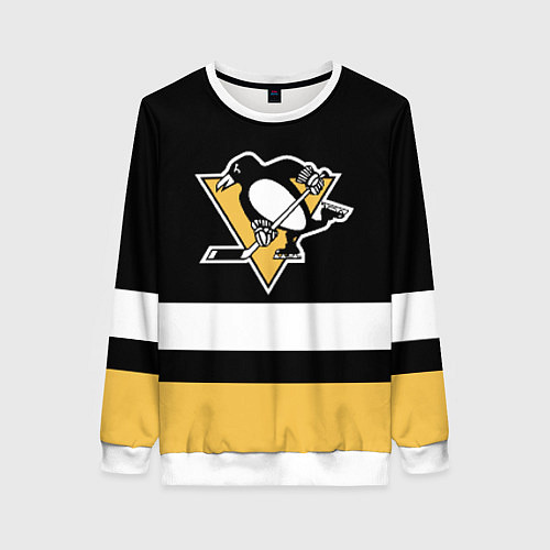 Женский свитшот Pittsburgh Penguins: Black / 3D-Белый – фото 1