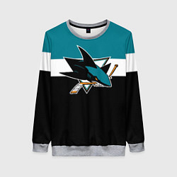 Свитшот женский San Jose Sharks, цвет: 3D-меланж