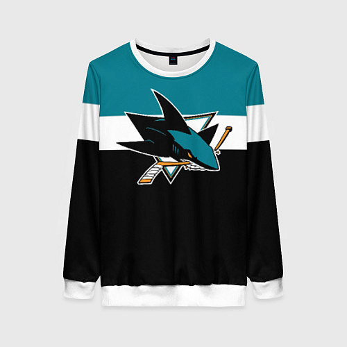 Женский свитшот San Jose Sharks / 3D-Белый – фото 1