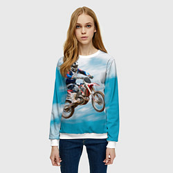 Свитшот женский Эндуро, цвет: 3D-белый — фото 2