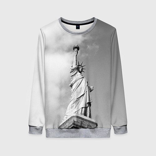 Женский свитшот Статуя Свободы / 3D-Меланж – фото 1