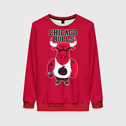 Свитшот женский Chicago bulls, цвет: 3D-красный