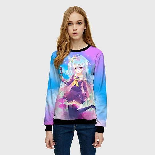 Женский свитшот No Game No Life / 3D-Черный – фото 3