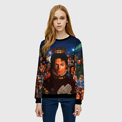 Свитшот женский Michael Jackson: Pop King, цвет: 3D-черный — фото 2
