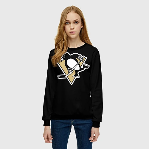 Женский свитшот Pittsburgh Penguins: Crosby / 3D-Черный – фото 3