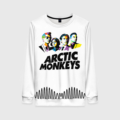 Женский свитшот Arctic Monkeys: Music Wave / 3D-Белый – фото 1